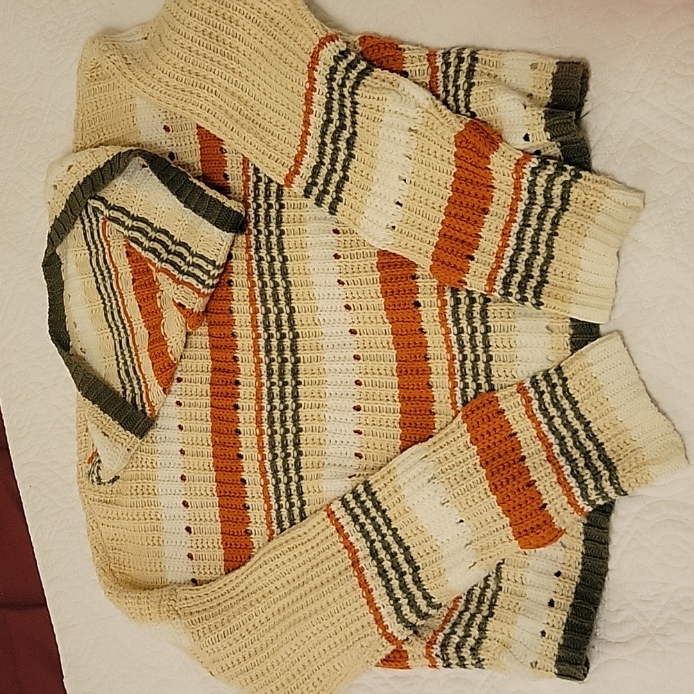 Striped hooded sweater